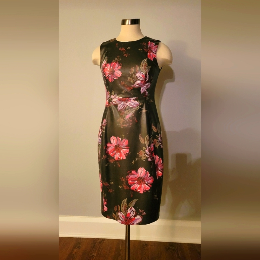 Calvin Klein sleeveless floral print dress size 4